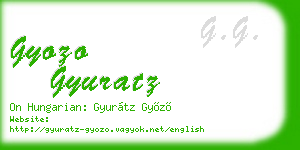 gyozo gyuratz business card